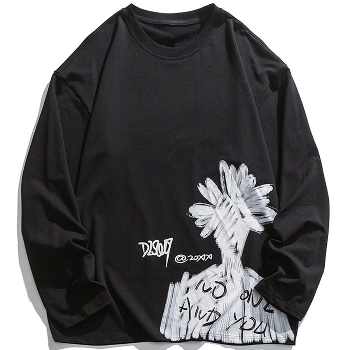 Dark Flowers Graffiti Sweatshirt
