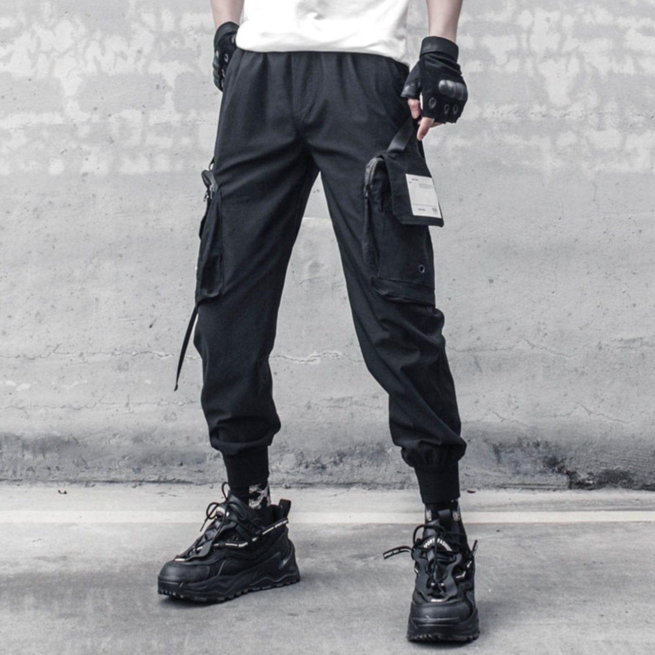 Multi Pockets Ribbon Function Pants