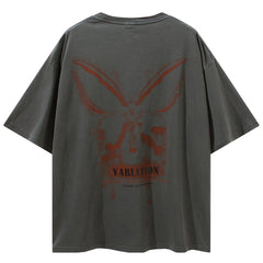 Butterfly Print Washed Tee