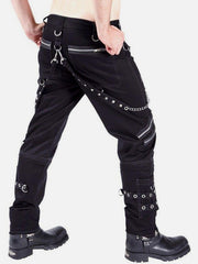 Punk Open Thread Chain Pants