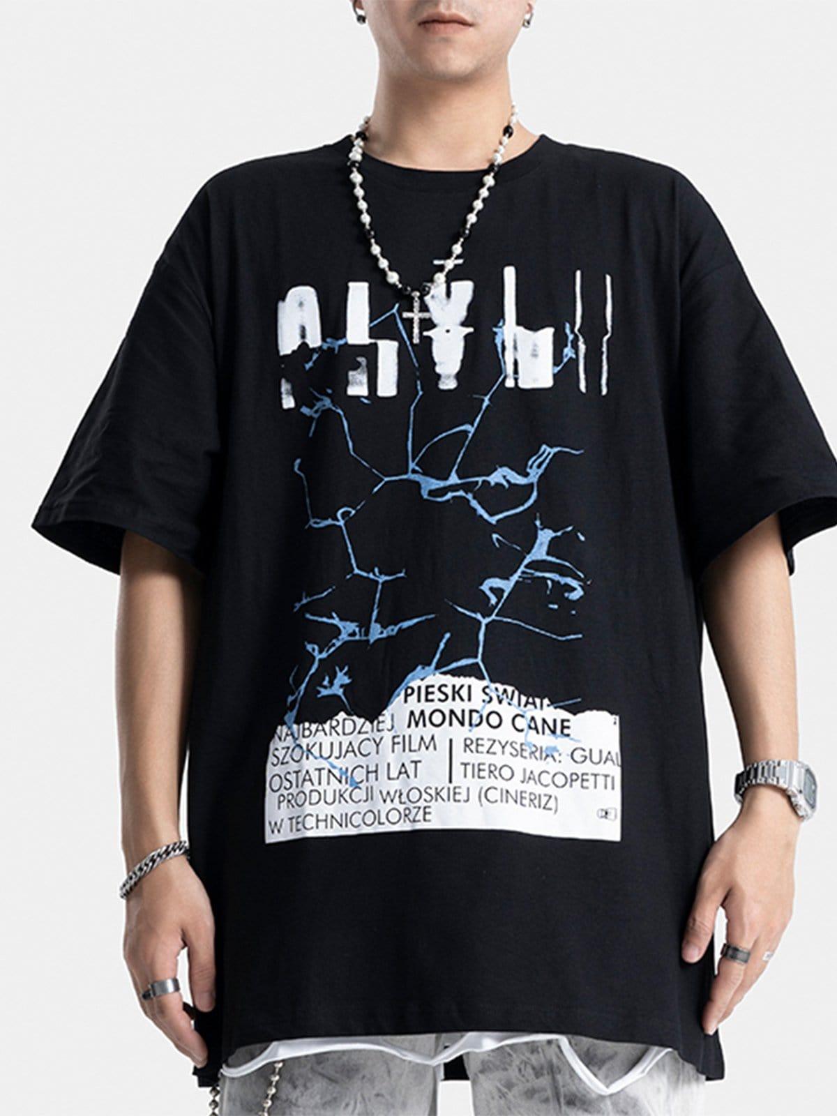 Broken Glass Letter Graphic Tee