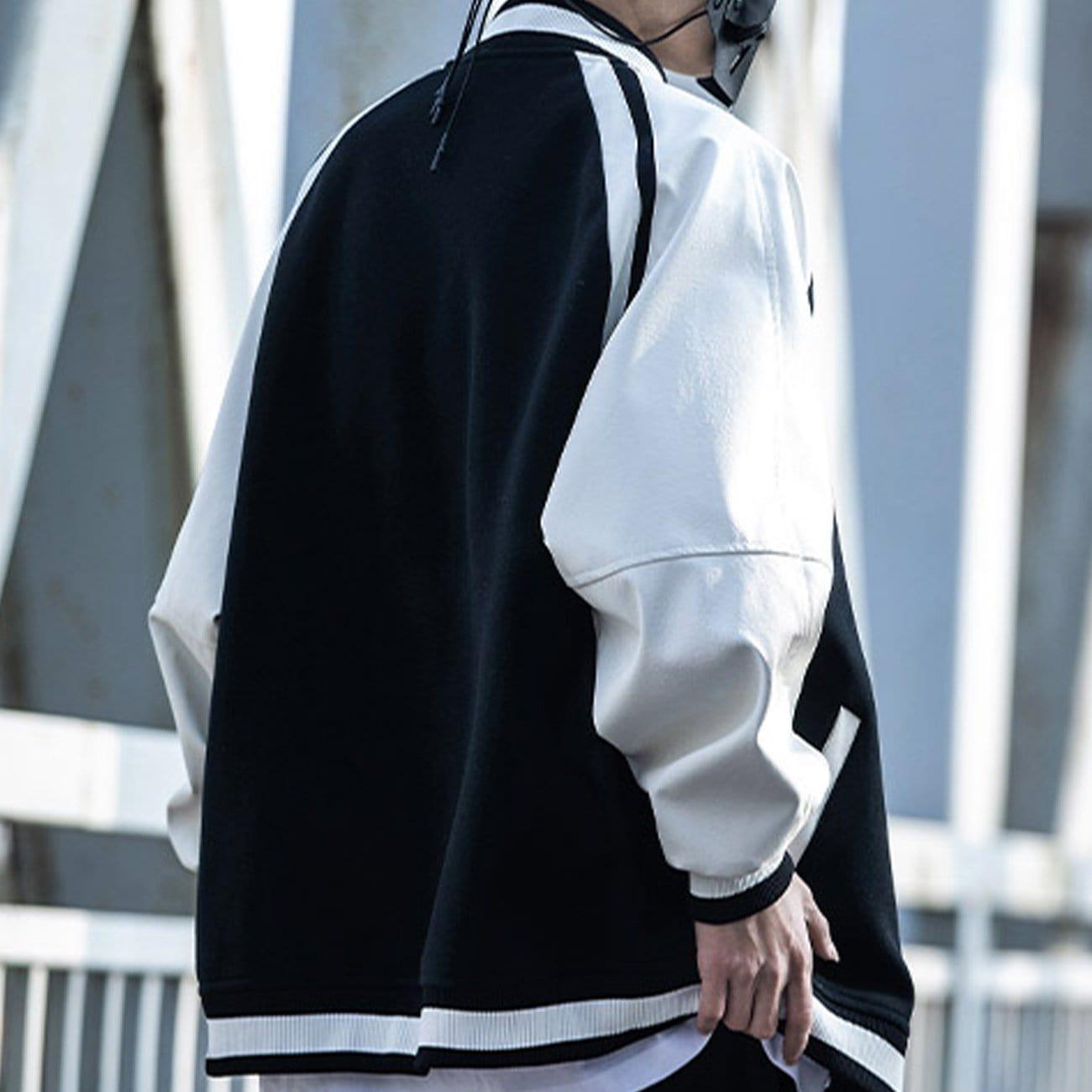 Patchwork Embroidery PU Jacket