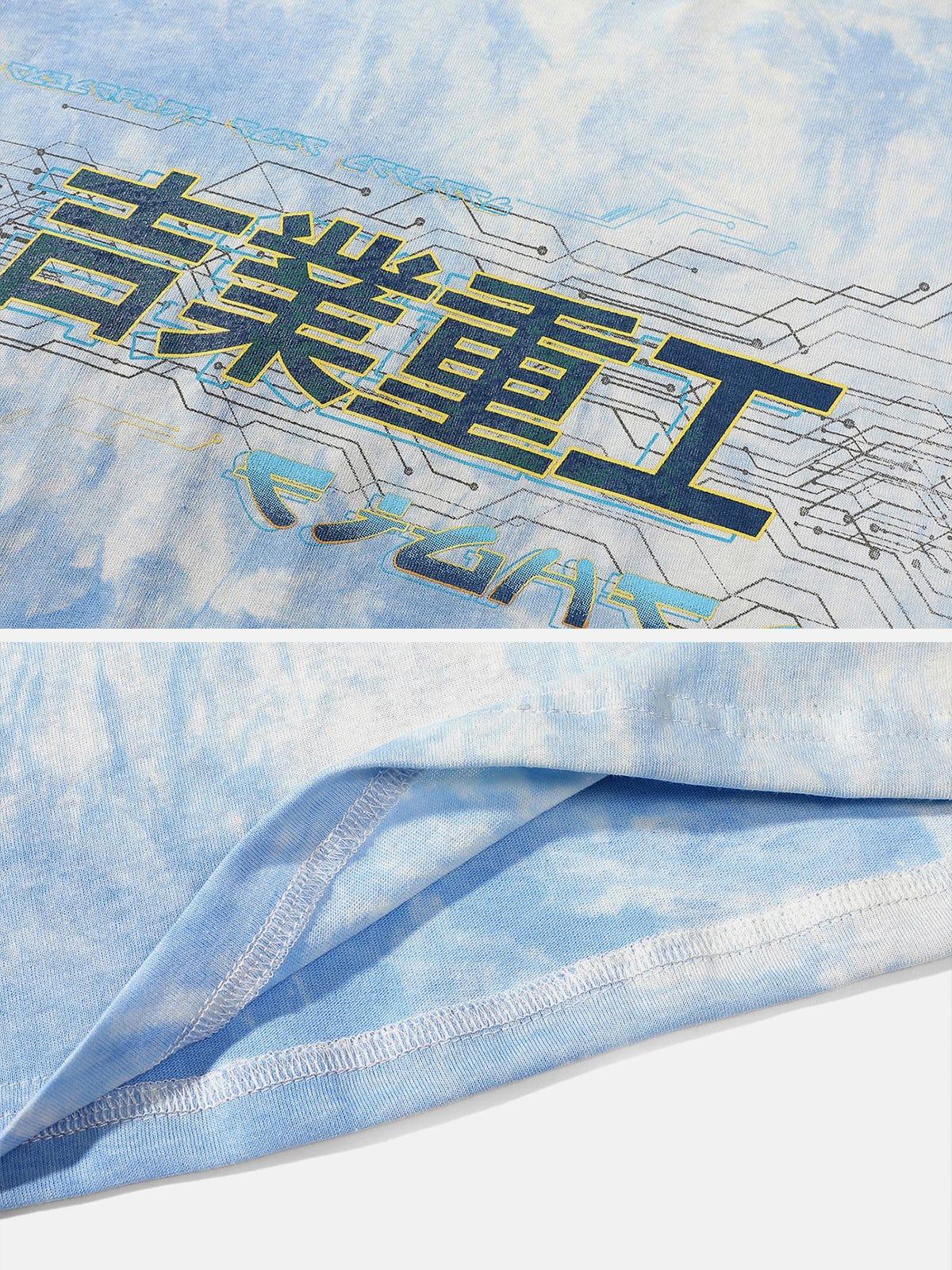 Tie-dye Cotton Graphic Tee