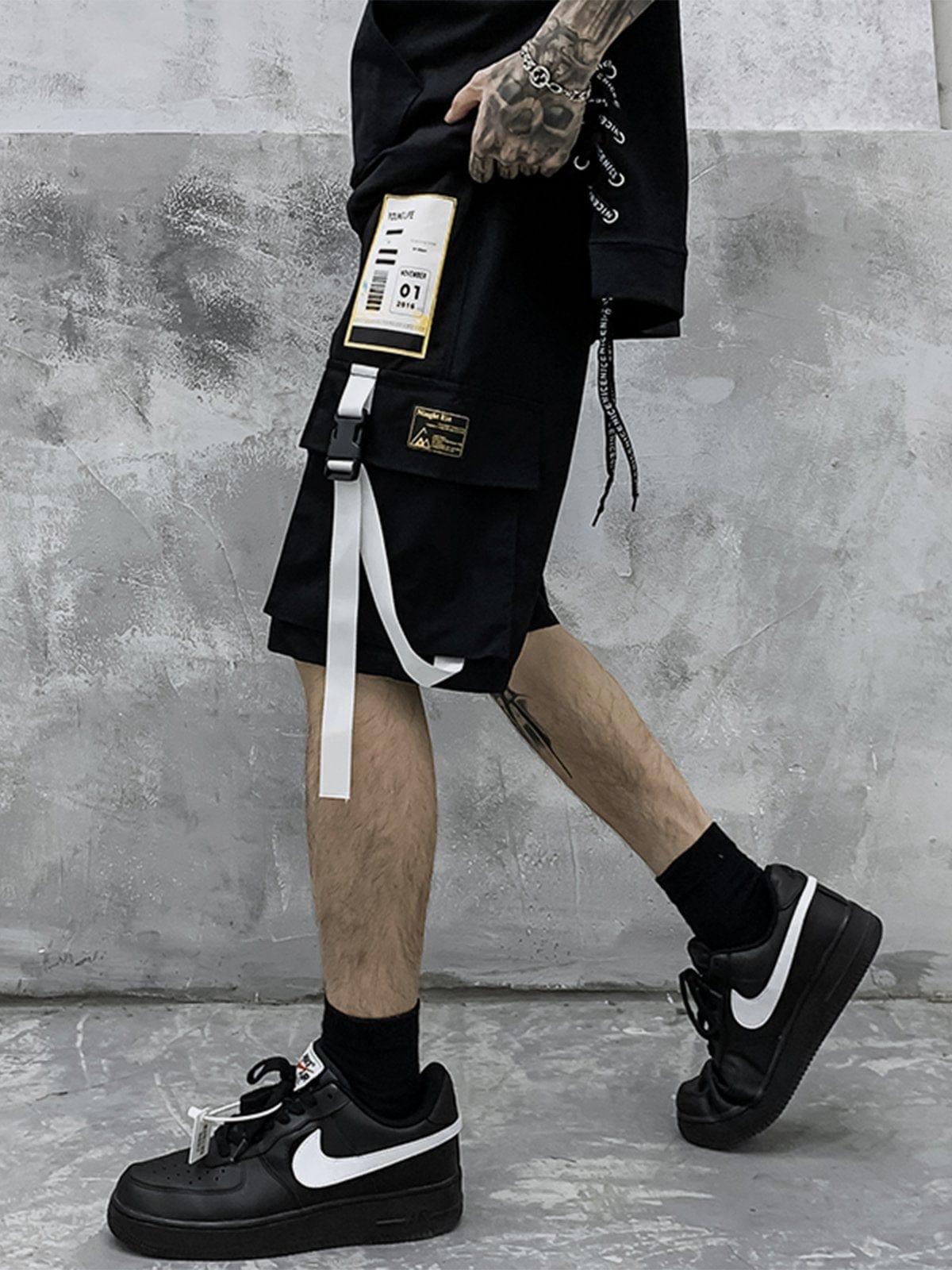 Schoolbag Buckle Pocket Cargo Shorts