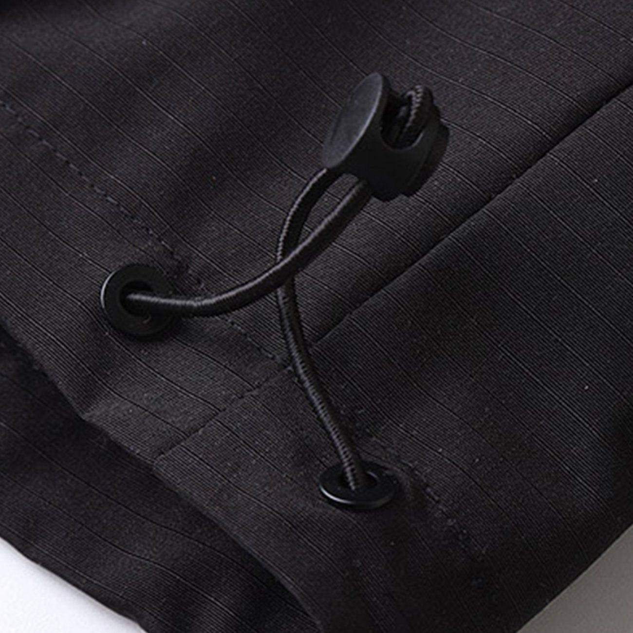Techwear Half Zipper Print Jacket