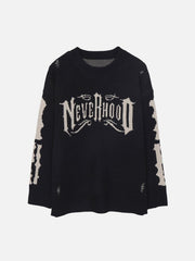 Fire Cross Letters Sweater