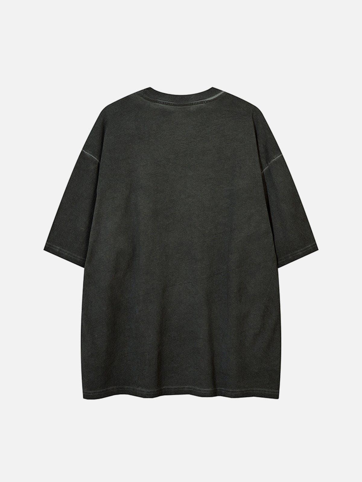 Neon Palm Embroidery Washed Tee