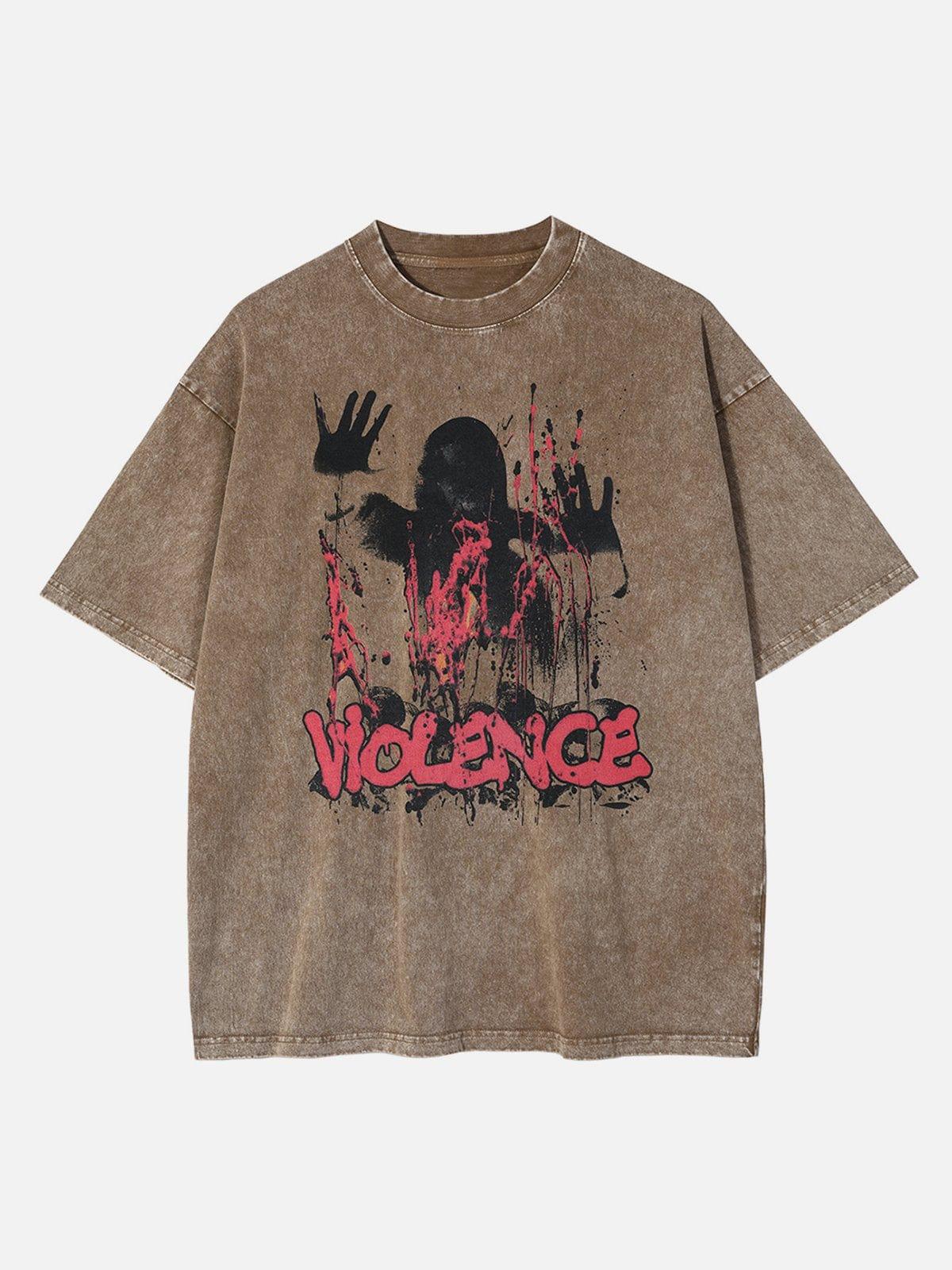 VIOLENCE Shadow Ghost Graphic Washed Tee