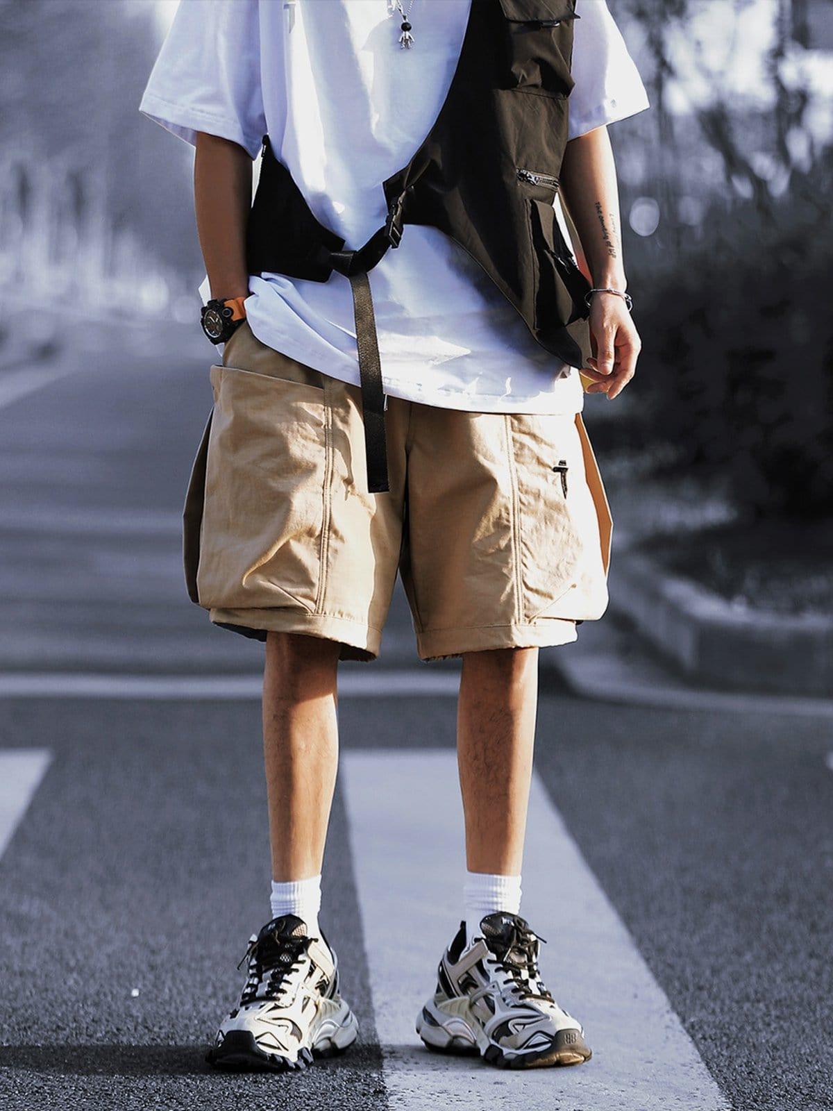Pockets Embroidery Shorts