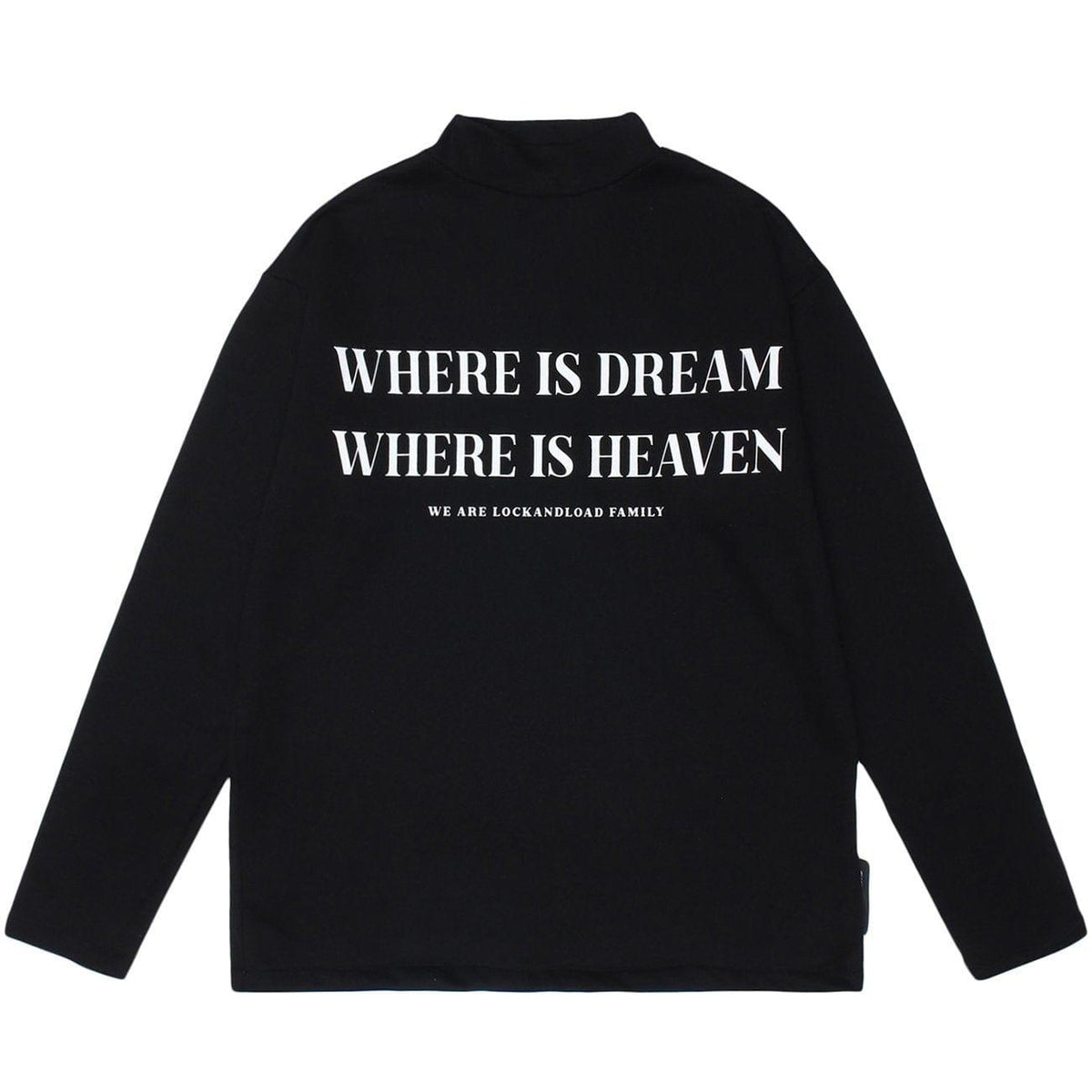 Letter Print Turtleneck Sweatshirt
