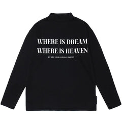 Letter Print Turtleneck Sweatshirt