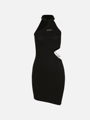 Chain Hollow Halterneck Dress