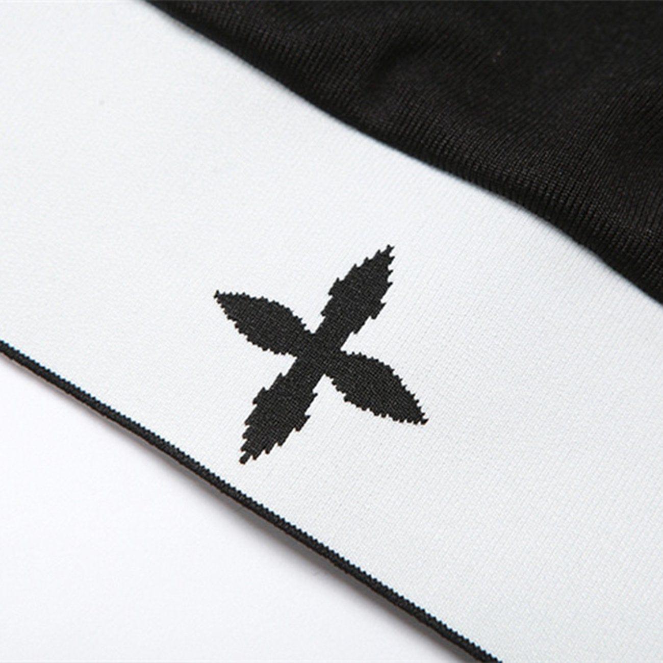 Patchwork Buckle Short Sleeve T Shirt