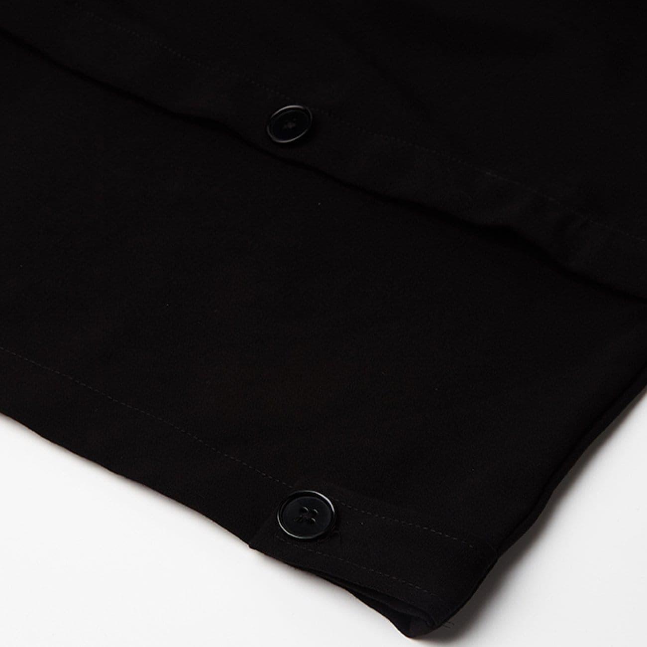 Dark Patchwork Fake Two Oversized Ankle-length Pants