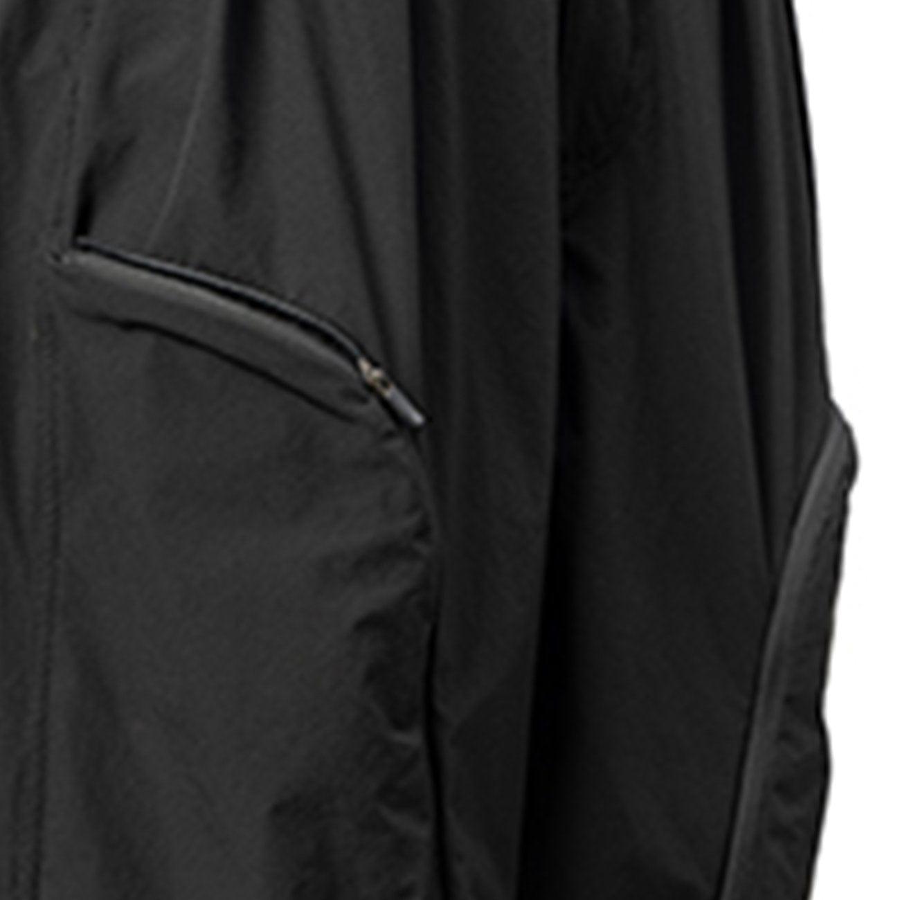 Zip Up Curved Pocket Drawstring Shorts
