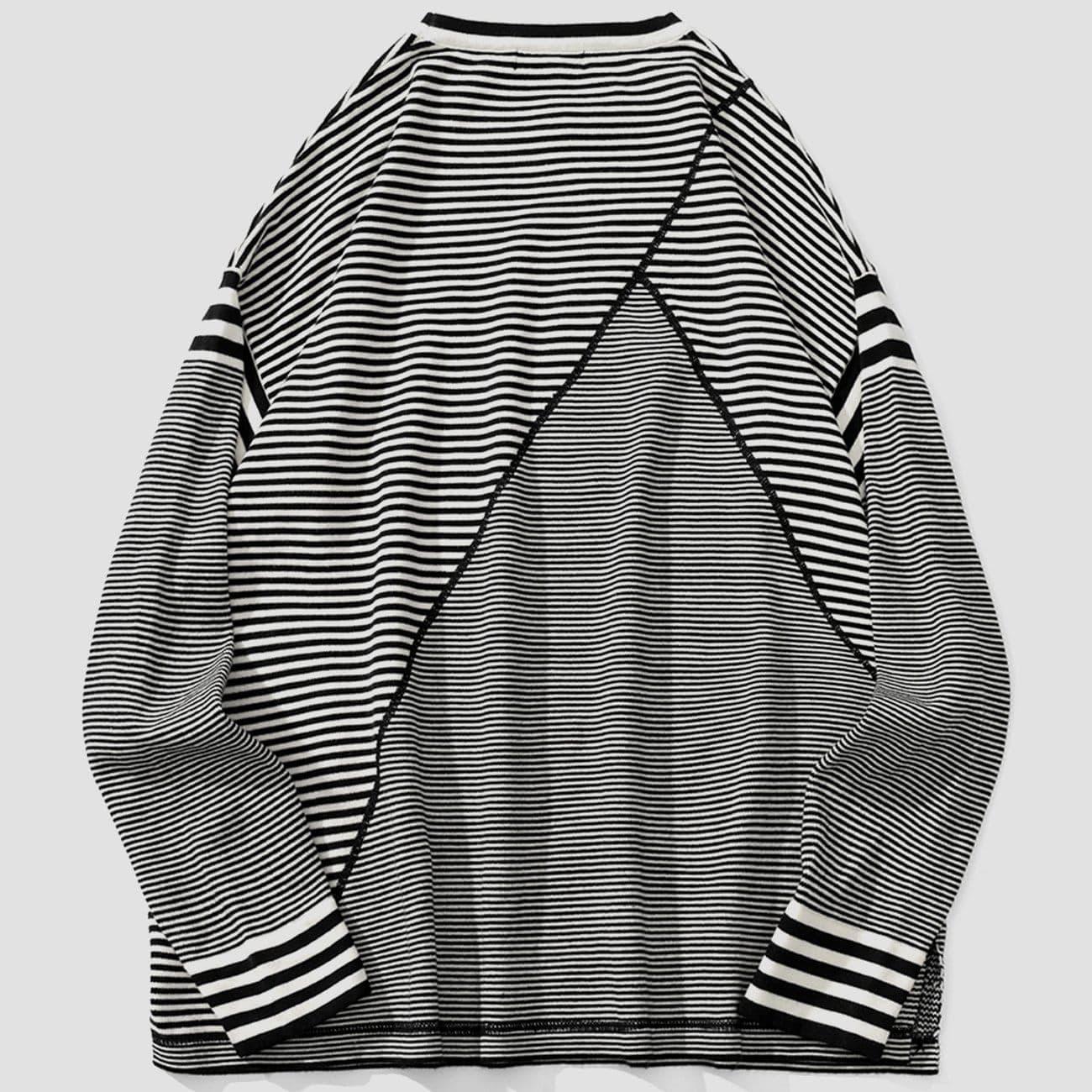 Personality Irregular Stripes Sweatshirt