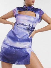Space City Print Dress