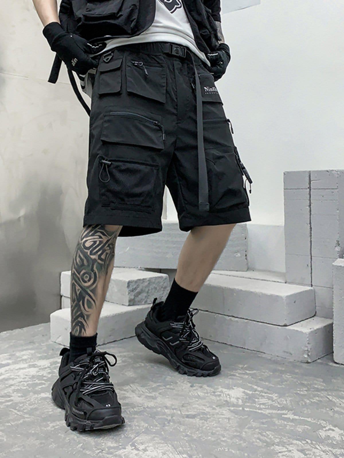Zip Up Pockets Cargo Shorts