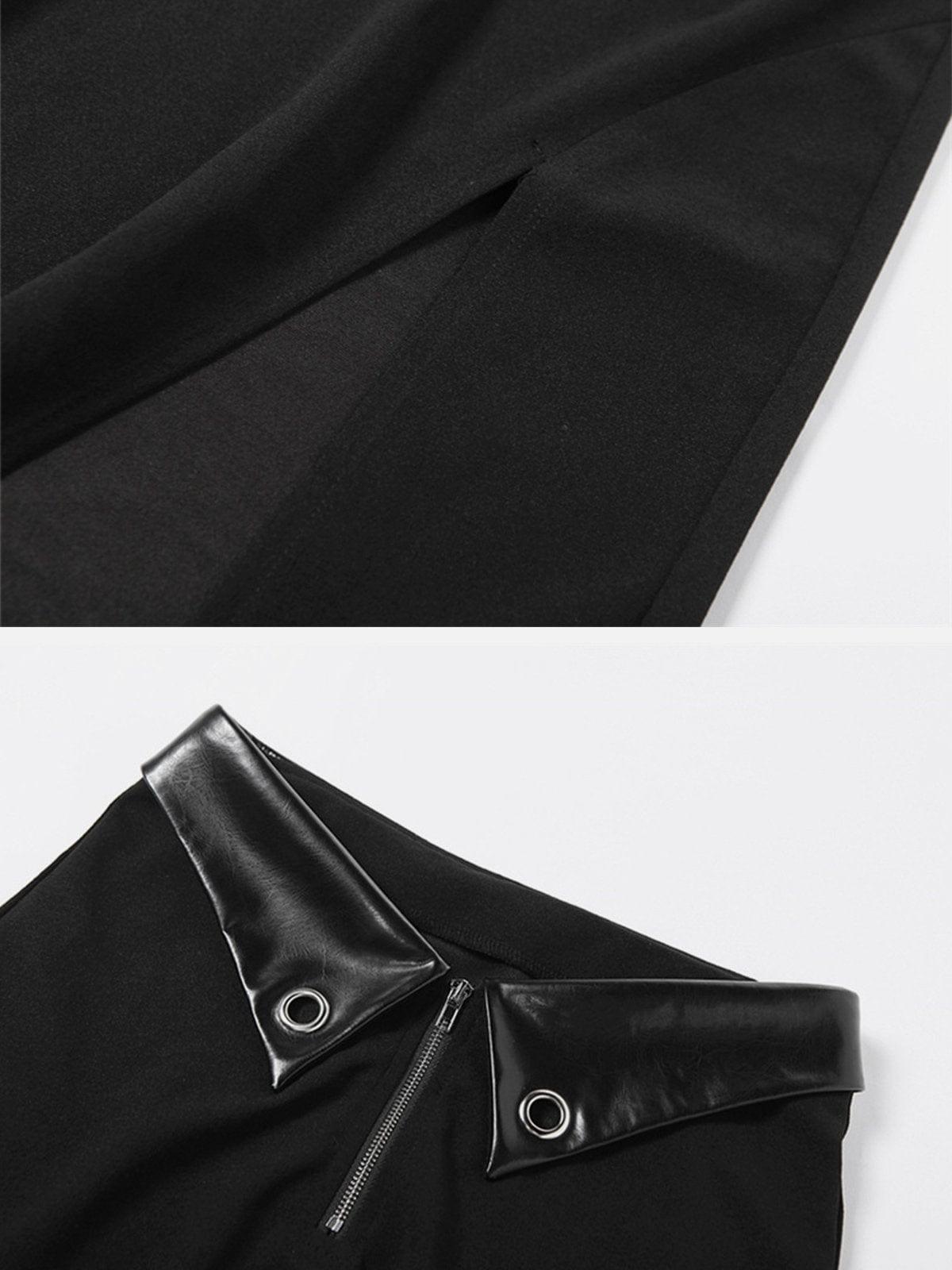 Zip Up Split Skirt