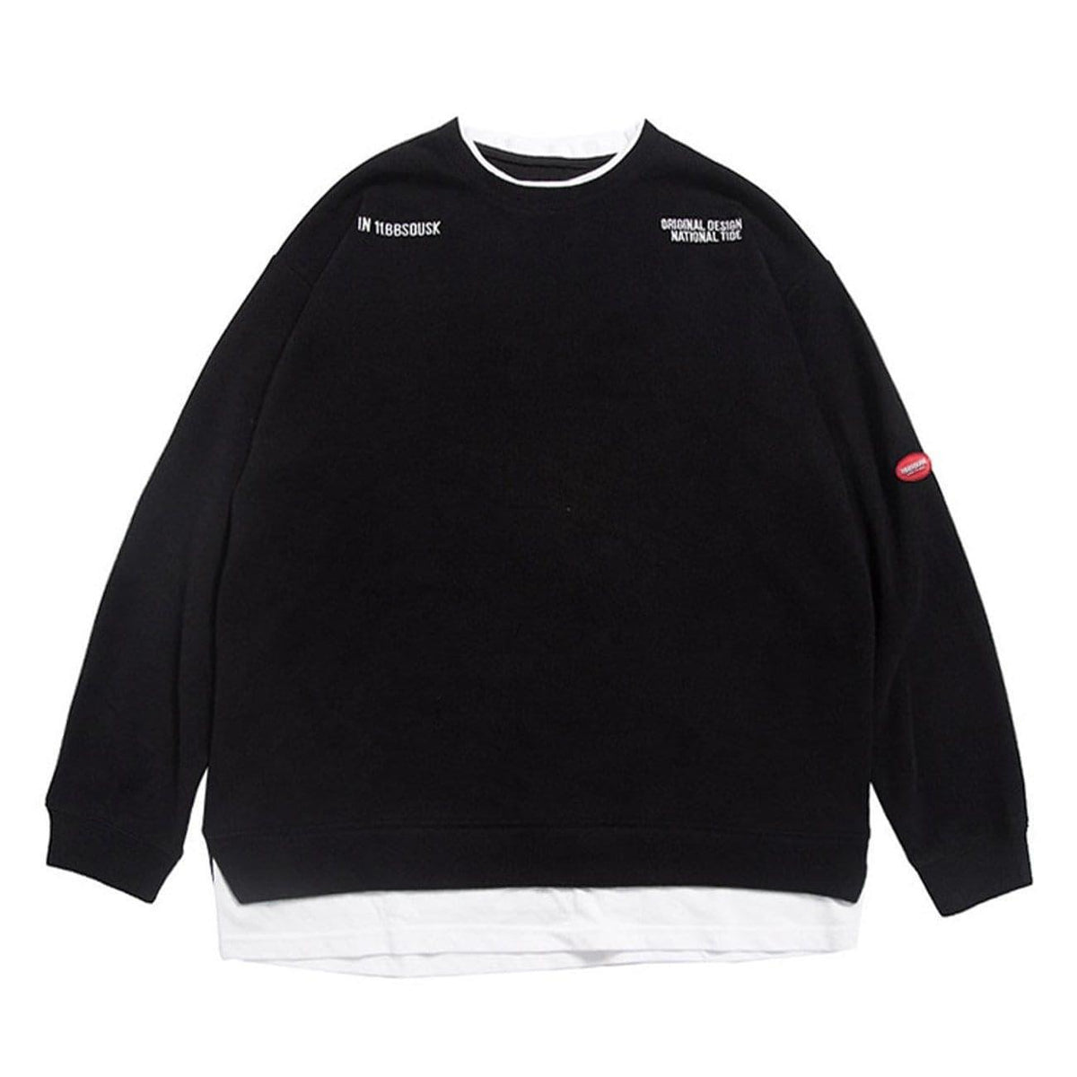 Fake Two Print Sweatshirt