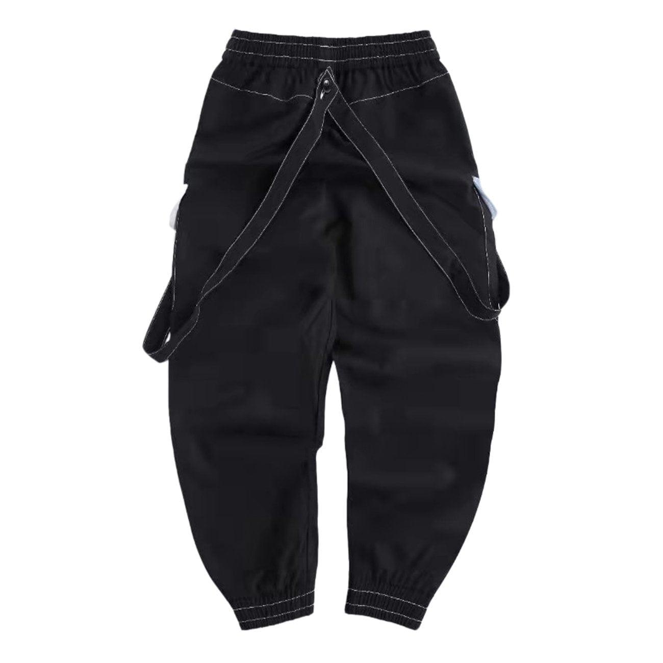 Patchwork Letter Straps Pants