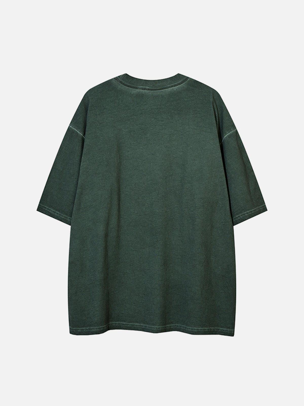 Neon Palm Embroidery Washed Tee