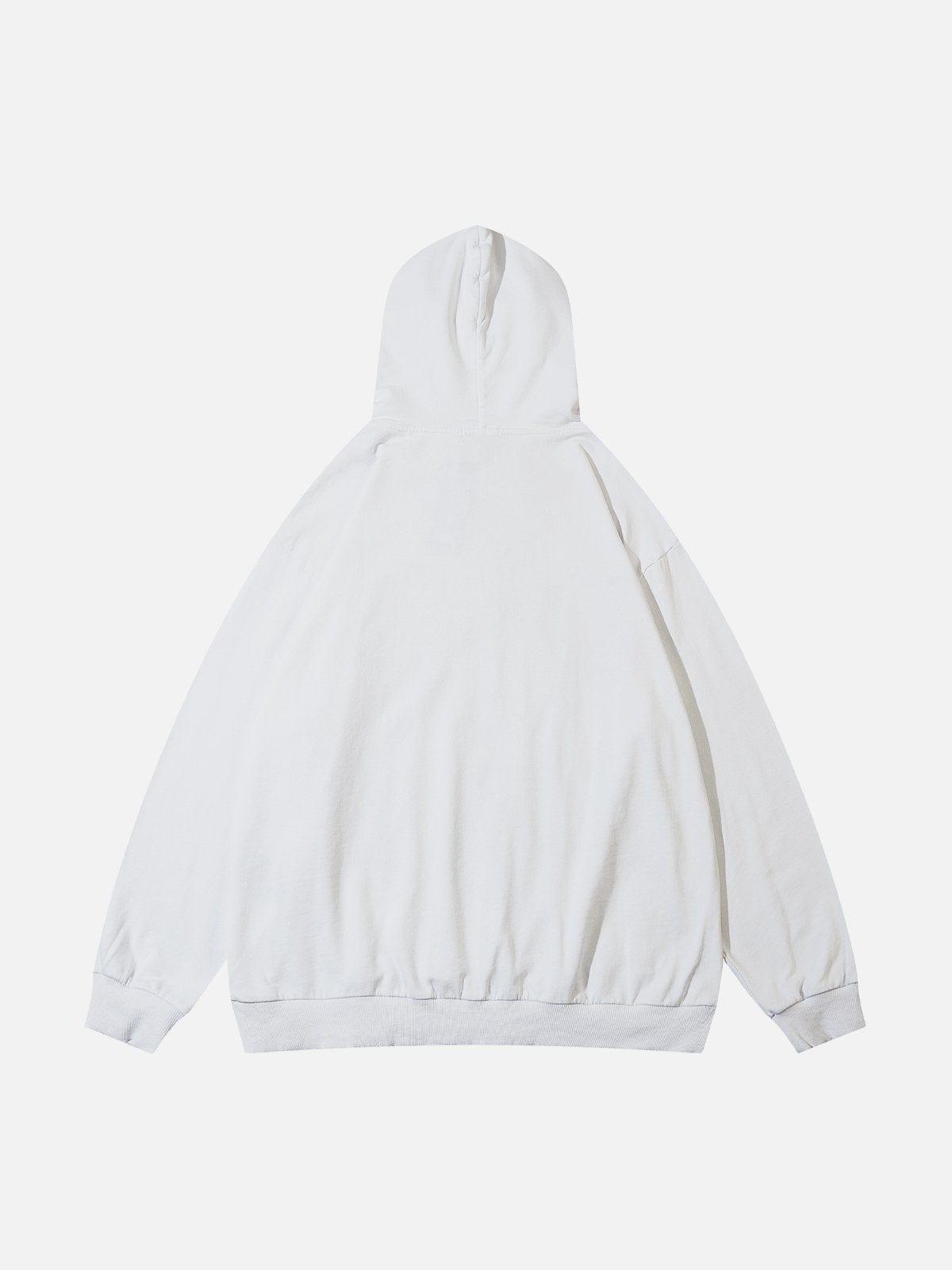 Patchwork Tooth Washed Hoodie