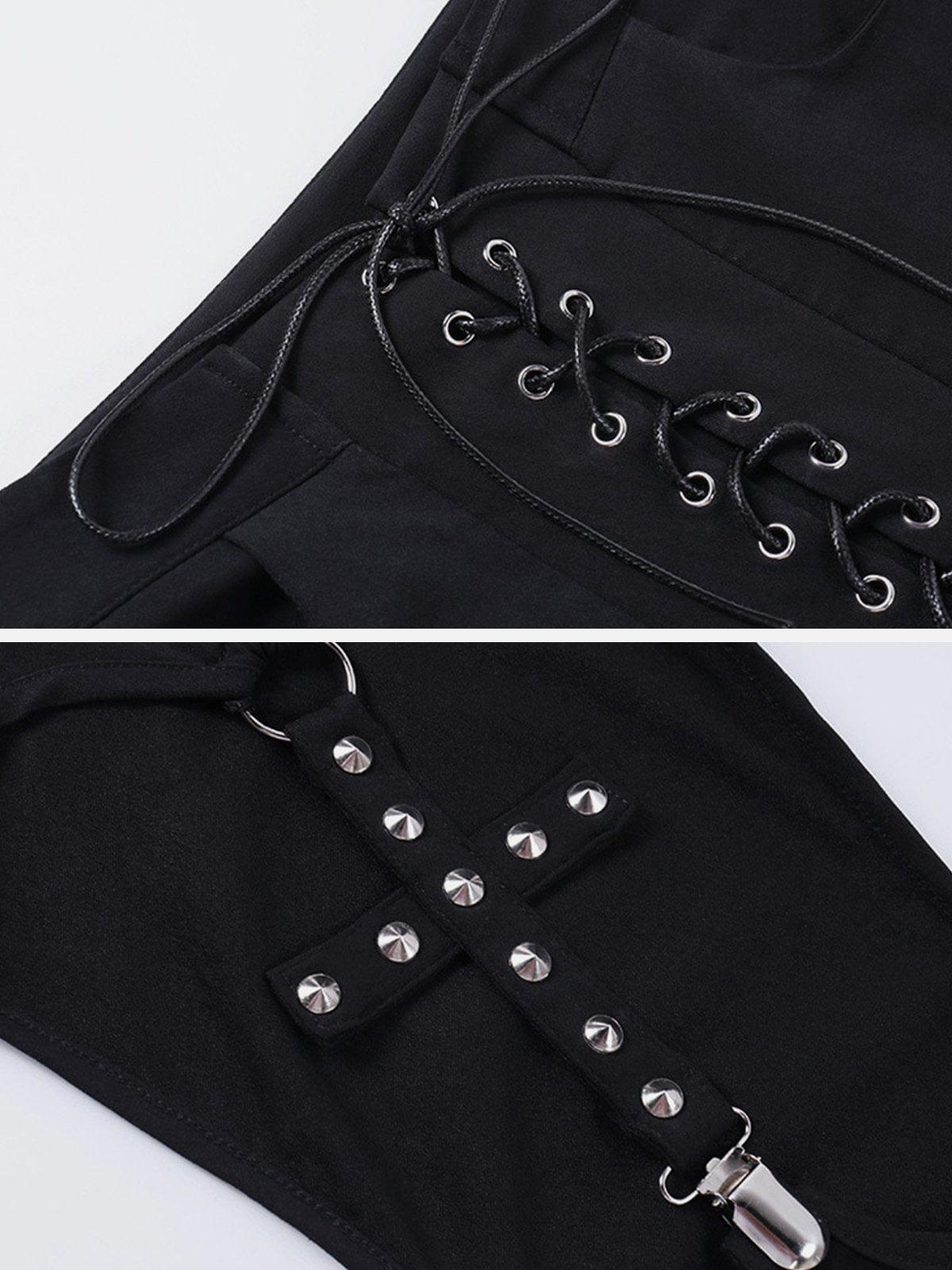 Hollow Out Cross Pants