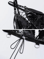 Tie Rope Buckle PU Vest