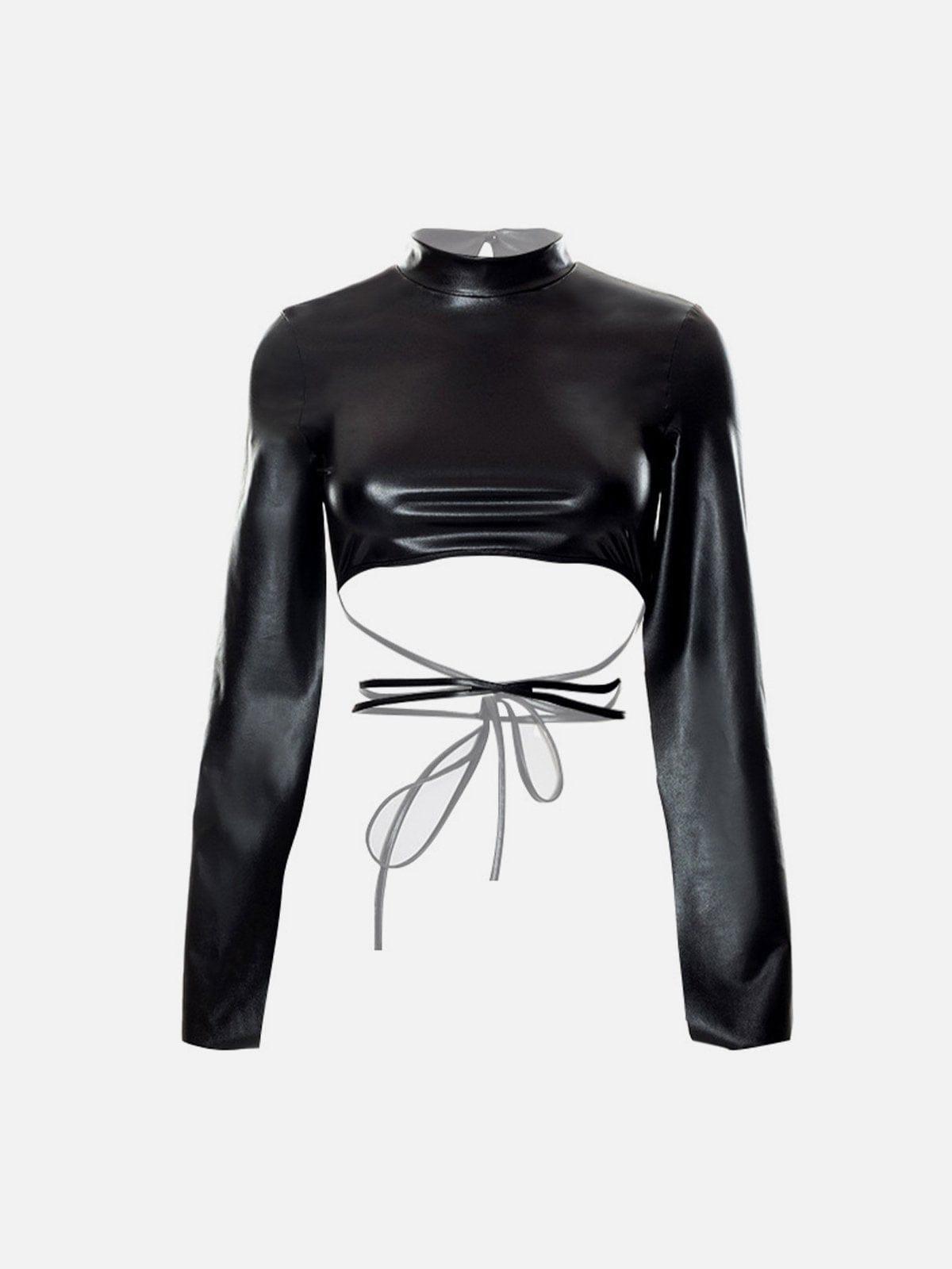 Sexy Slim Straps Long Sleeve T Shirt
