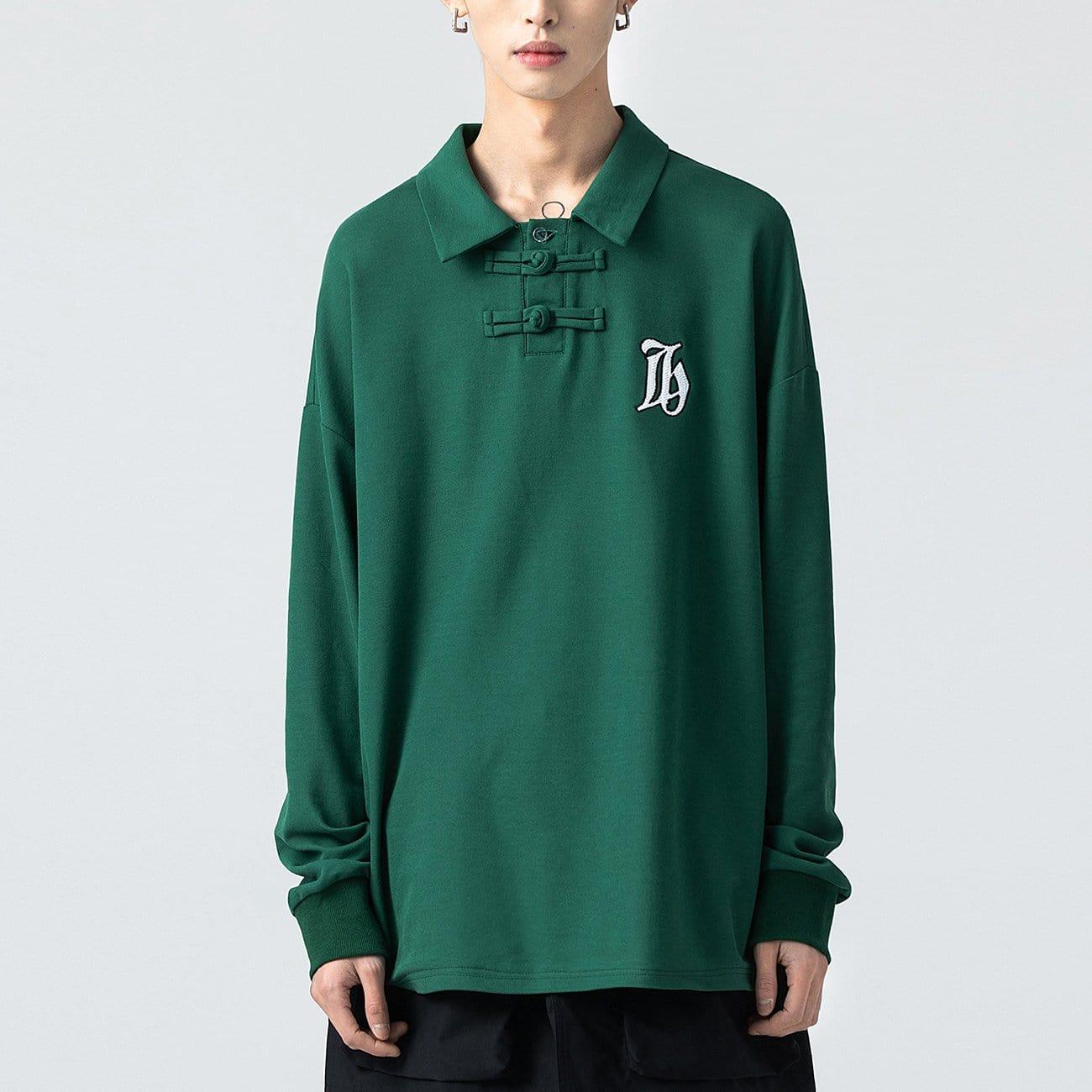 Solid Color Embroidery Sweatshirt