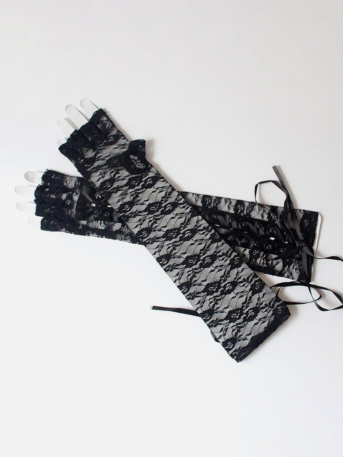 Lace Straps Long Gloves
