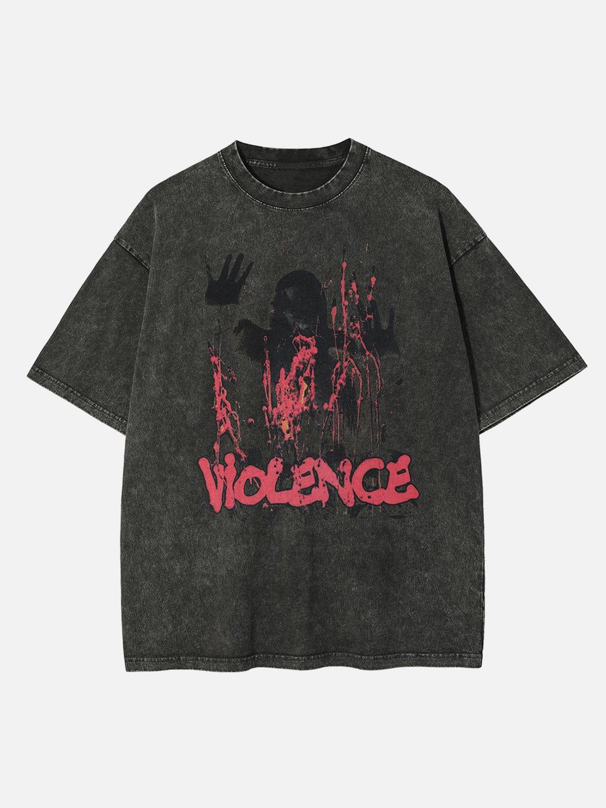 VIOLENCE Shadow Ghost Graphic Washed Tee