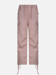 Low Waist Drawstring Cargo Pants