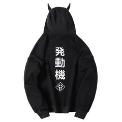 Techwear Devil Horns Cardigan Hoodies