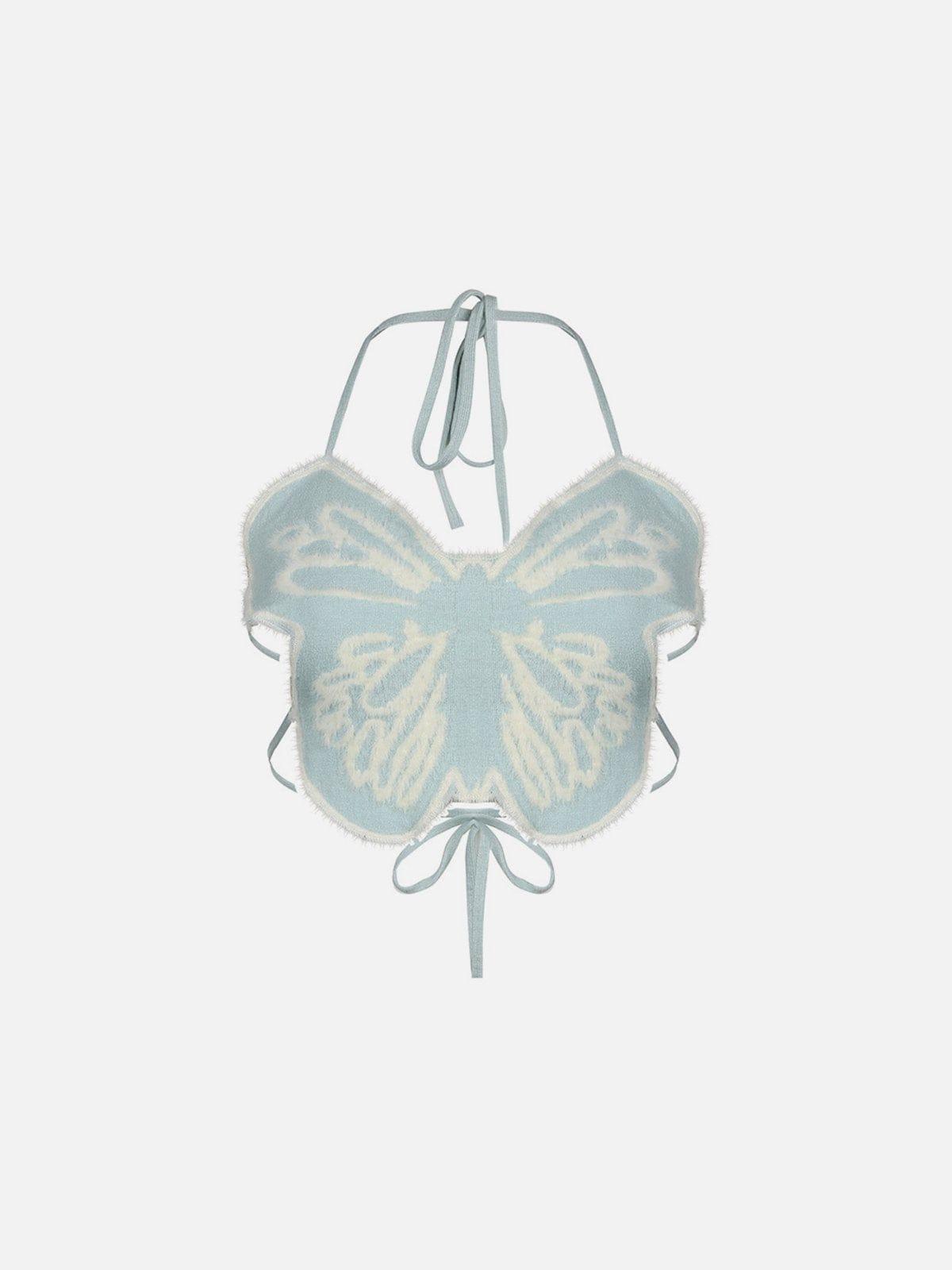 Sexy Butterfly Denim Vest