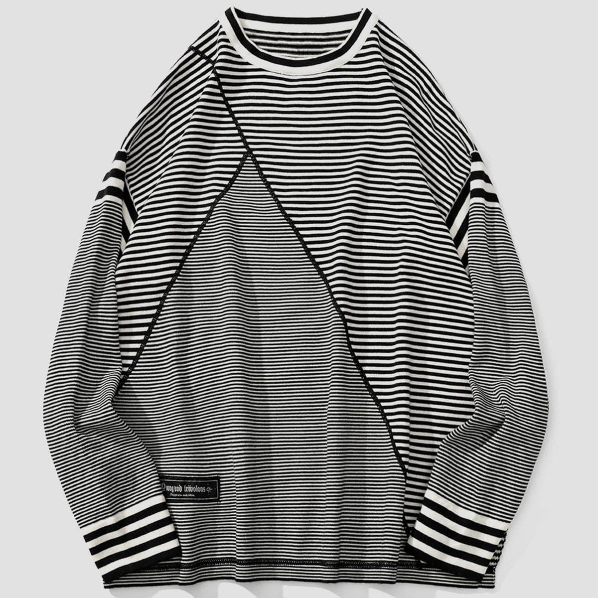 Personality Irregular Stripes Sweatshirt