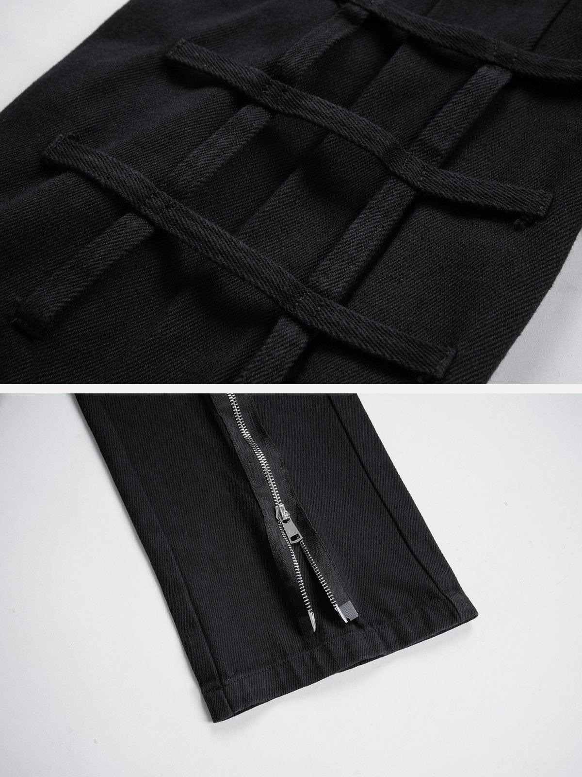 Zip Up Side Pocket Pants