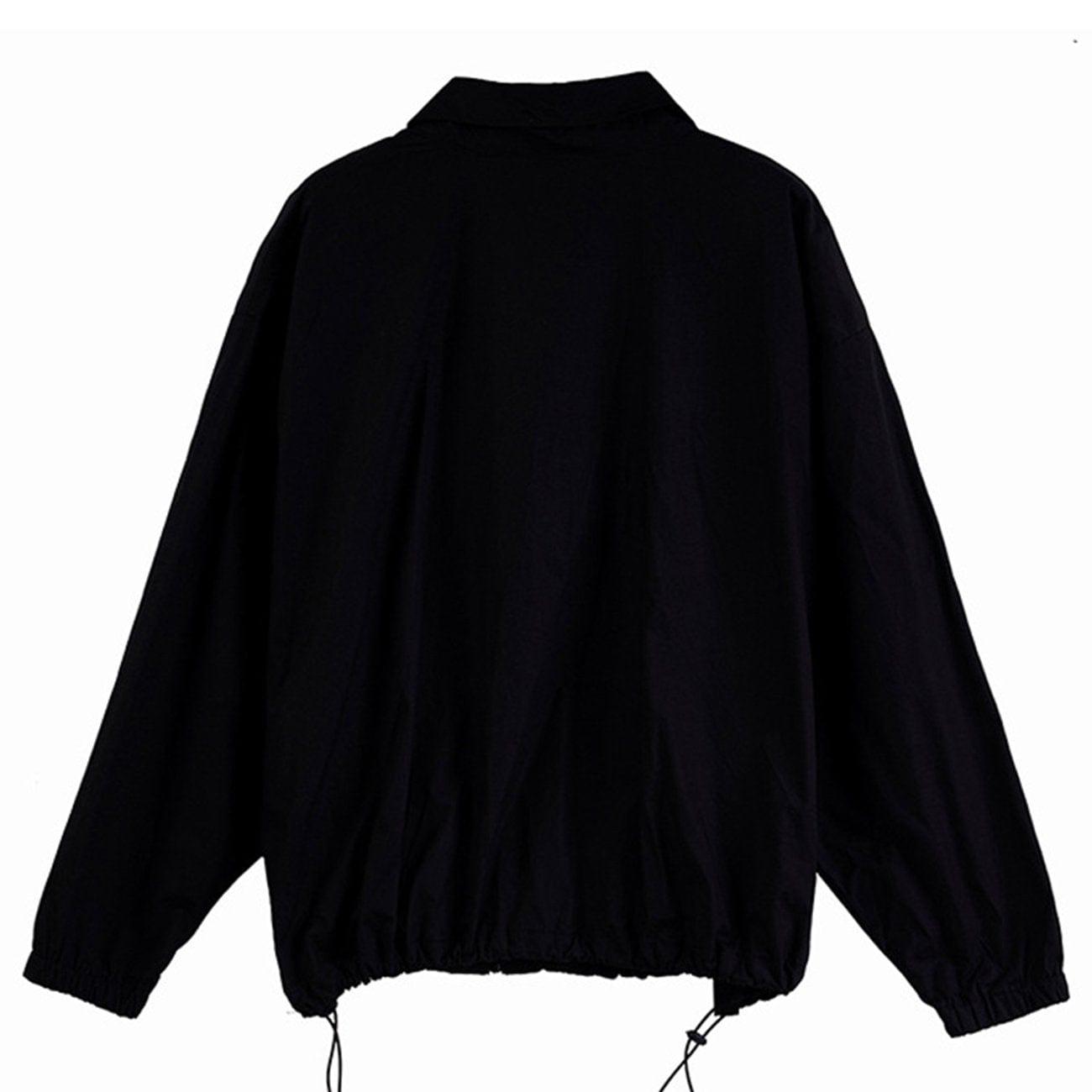 Turtleneck Drawstring Coat