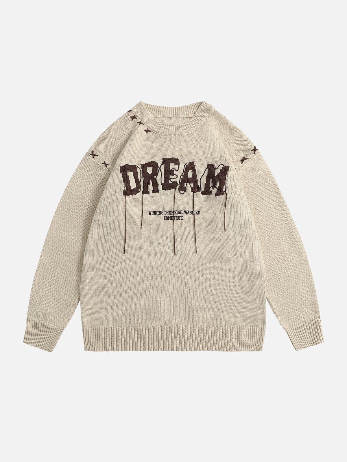 Letter Line Design Sweater