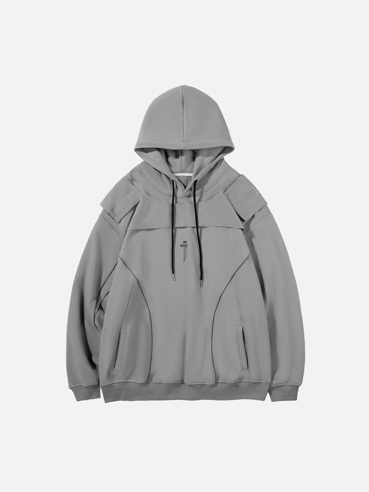Patchwork Reflective Strip Hoodie