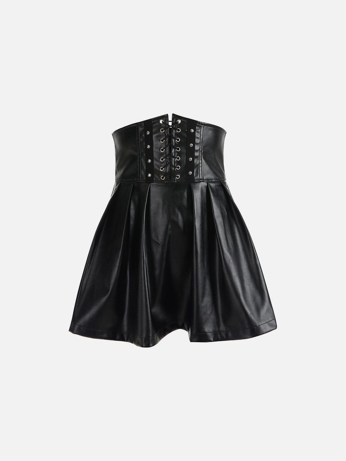 High Waist Pleated Skirt