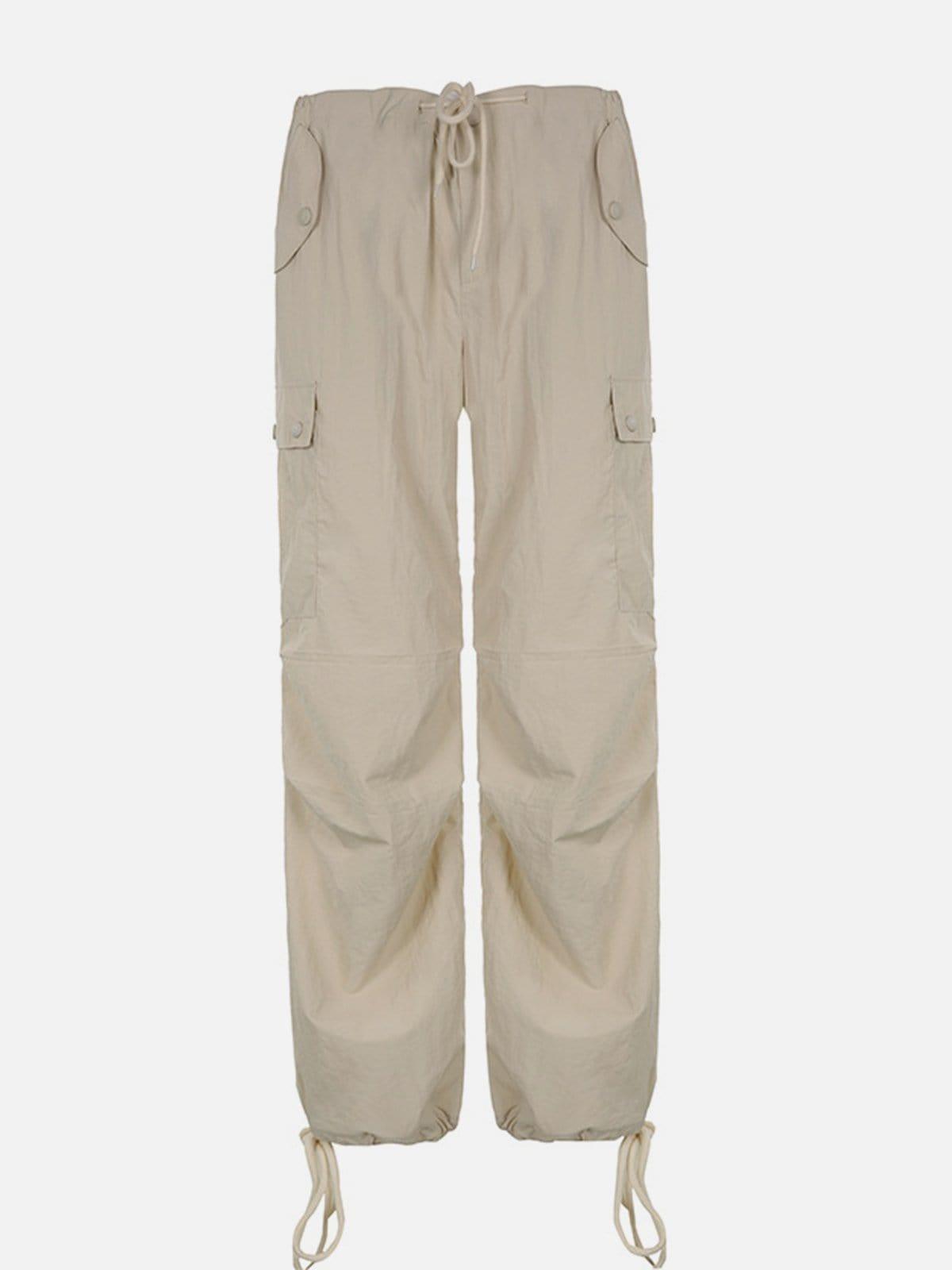 Low Waist Drawstring Cargo Pants