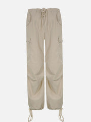 Low Waist Drawstring Cargo Pants