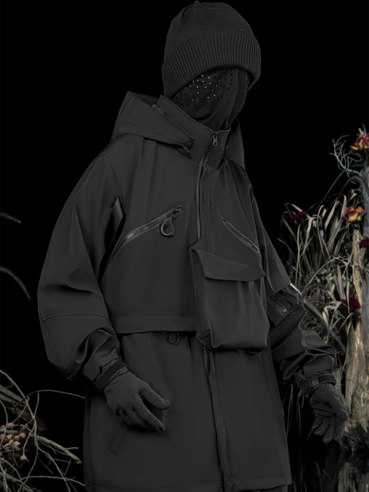 Detachable Patchwork Pocket Jacket