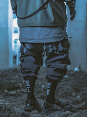 Schoolbag Buckle Pockets Cargo Pants