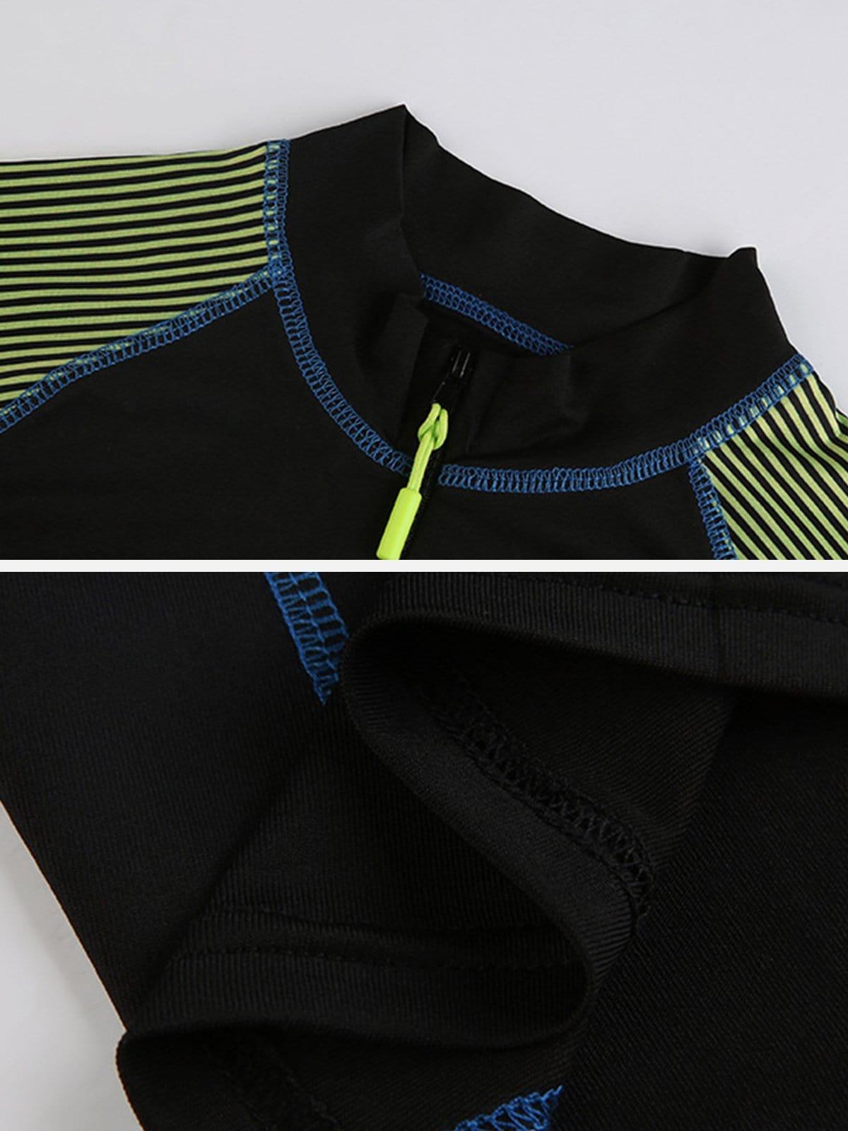 Patchwork Contrast Short Sleeve T Shirt