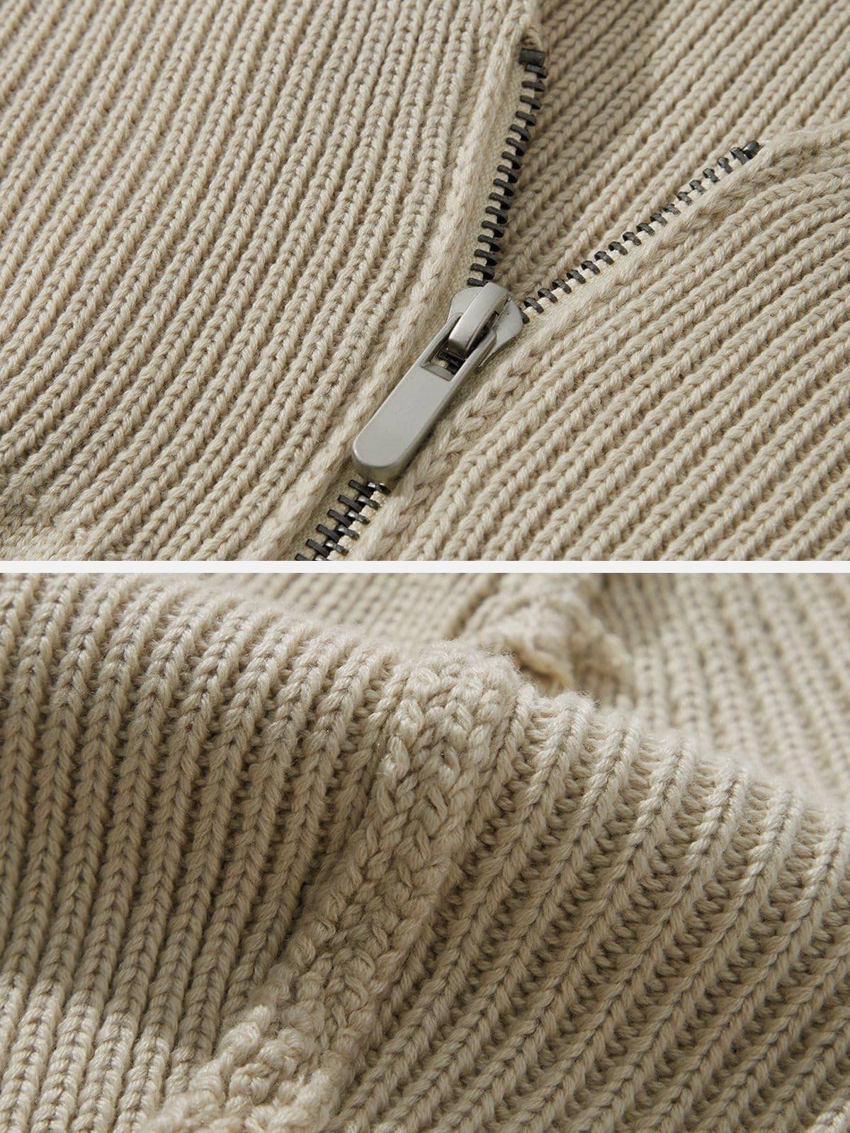 Zipper Knit Hat