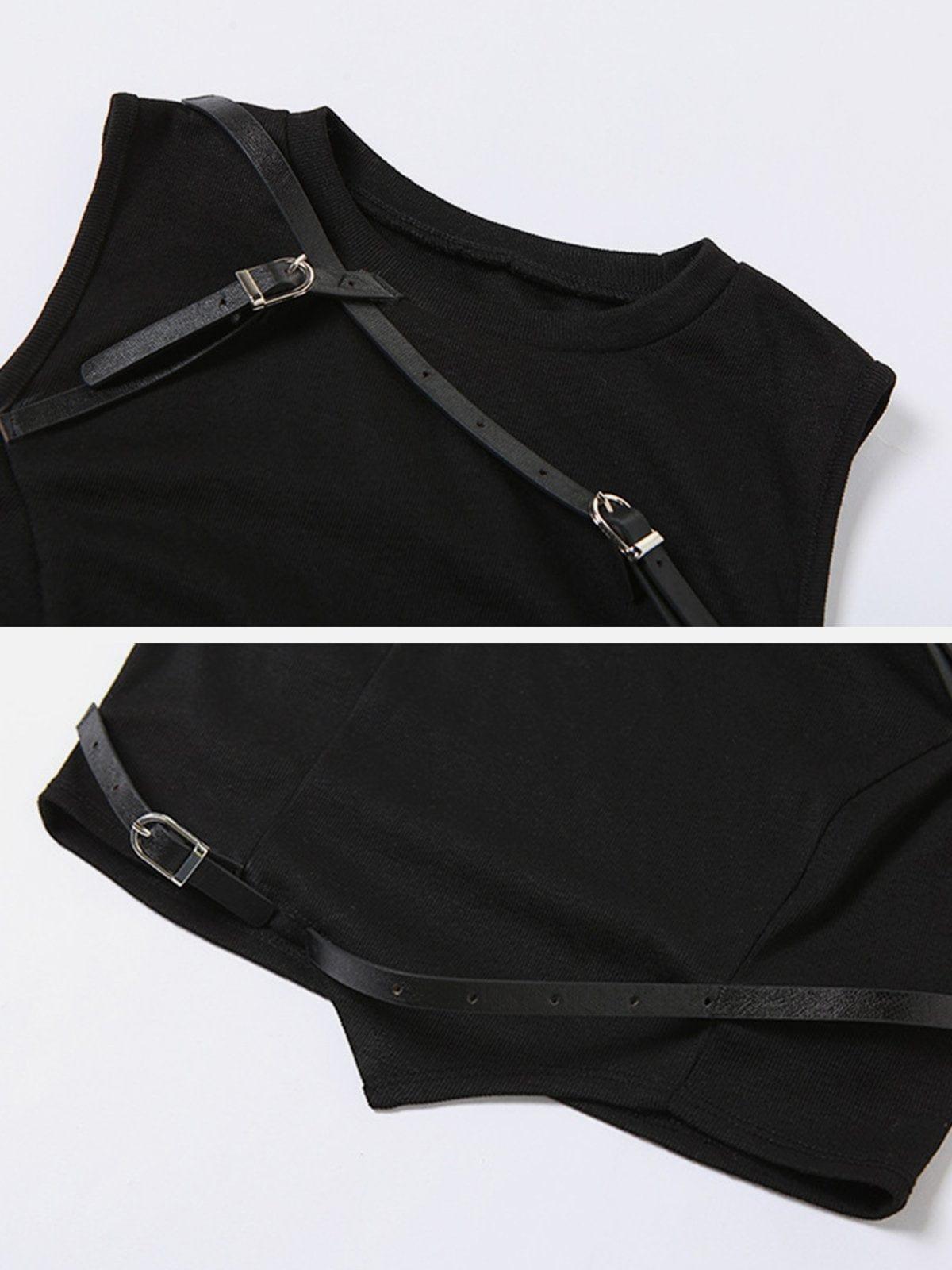 Irregular Belts Vest
