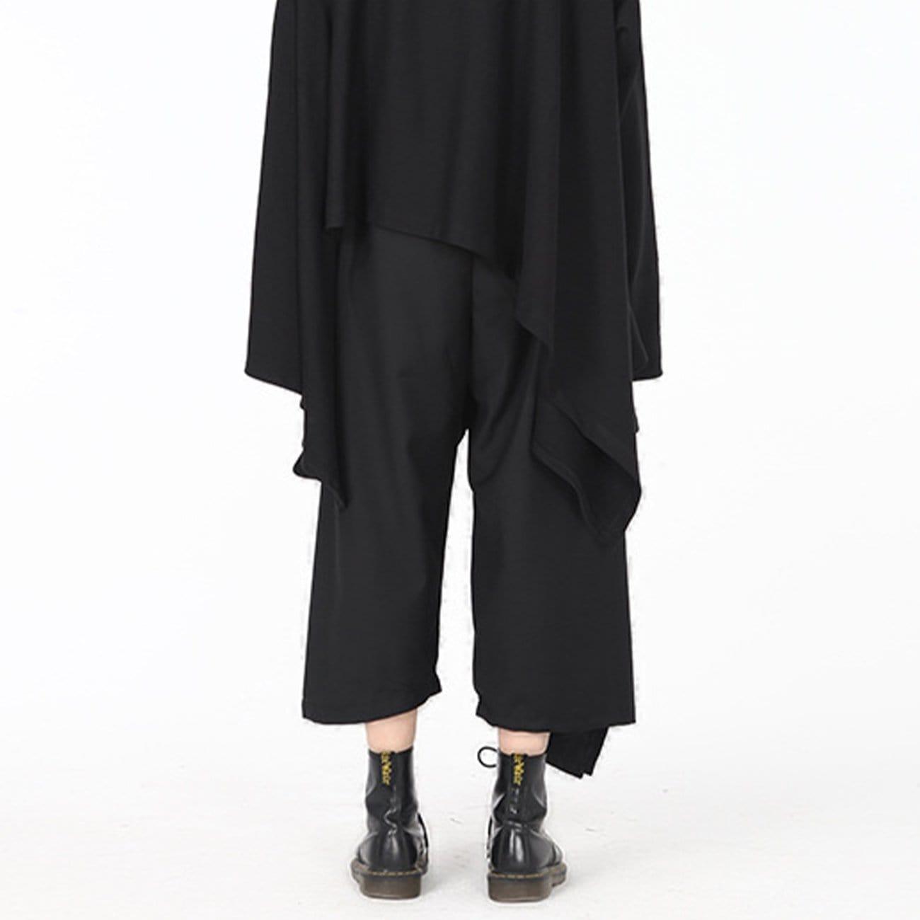 Drawstring Culottes Pants